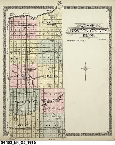 Newton County Indiana Map Newton County Archives – Indiana Genealogy